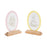 Melrose Bunny Embossed Tabletop Decor (Set of 2), Yellow/Pink/Beige - 59205DS