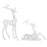 Melrose Modern Clear Acrylic Holiday Deer Figurine, Set of 2 - 61320DS