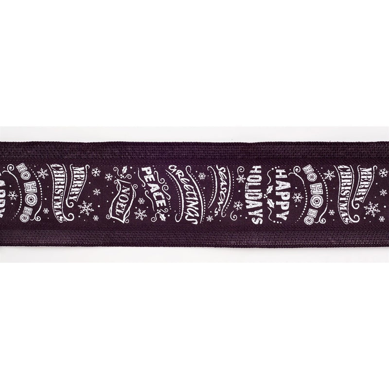 Melrose International Black/White Christmas Sentiment Ribbon, Set of 3 - 61596DS