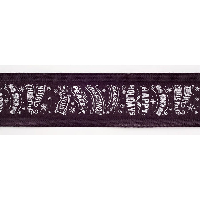 Melrose International Black/White Christmas Sentiment Ribbon, Set of 3 - 61596DS