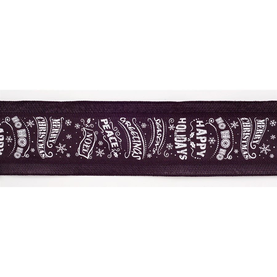 Melrose International Black/White Christmas Sentiment Ribbon, Set of 3 - 61596DS