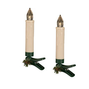 Melrose Int. LED Clip on Taper Candle with Remote, Set of 24, White - 61629DS