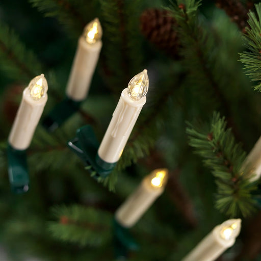 Melrose Int. LED Clip on Taper Candle with Remote, Set of 24, White