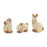 Melrose Weathered Terra Cotta Rabbit Statue, Set of 6, Grey/Brown