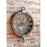 Melrose Open Face Industrial Wall Clock/Hook Accent 22"D, Beige
