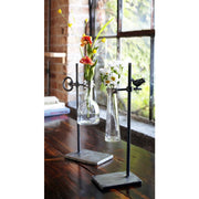 Melrose International Hanging Bud Vase/Metal Stand, Set of 2, Brown - 62763DS