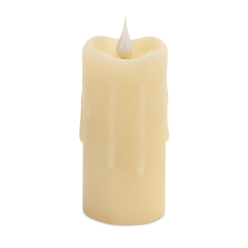 Melrose Simplux LED Votive Candle/Moving Flame, Remote, Set/2, Beige