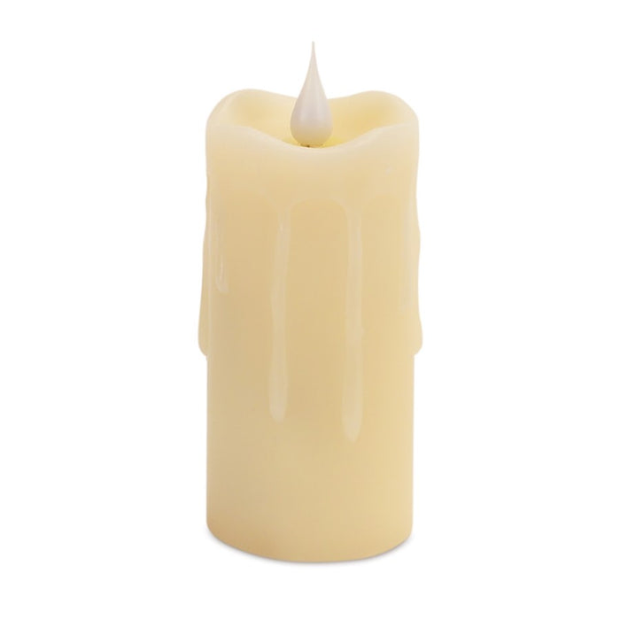 Melrose Simplux LED Votive Candle/Moving Flame, Remote, Set/2, Beige