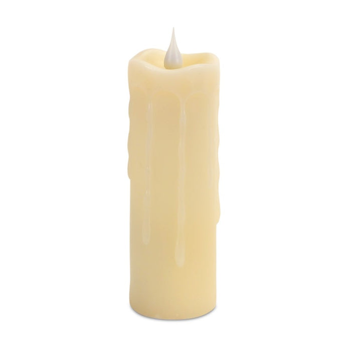 Melrose Simplux LED Votive Candle/Moving Flame w/Remote, Set/2, Beige