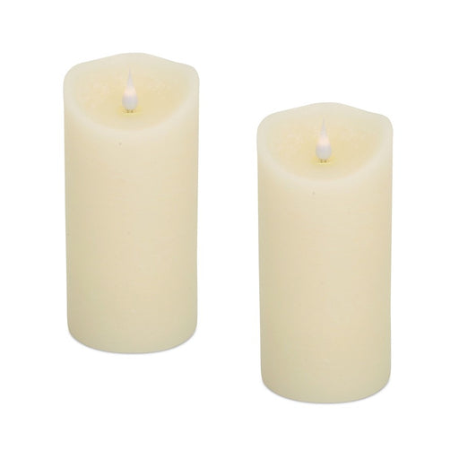 Melrose Simplux LED Designer Melted Wax Candle with Remote, Set of 2 - 64136DS