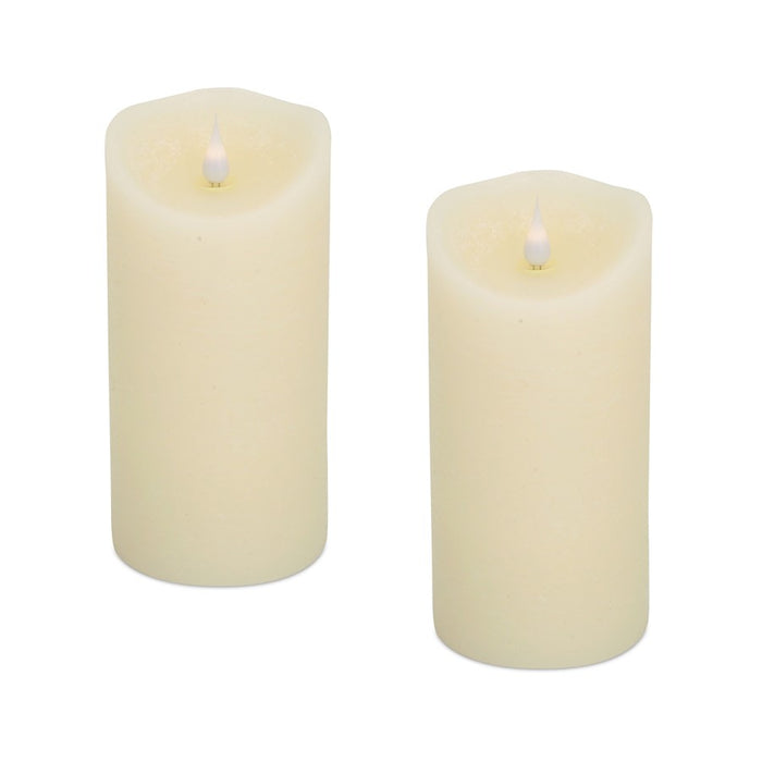 Melrose Simplux LED Designer Melted Wax Candle with Remote, Set of 2 - 64136DS