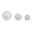 Melrose LED Frosted Snowflake Jewel Globe, Set of 3, White/Silver - 64525DS