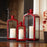 Melrose International Rustic Red Curved Top Lantern, Set of 3