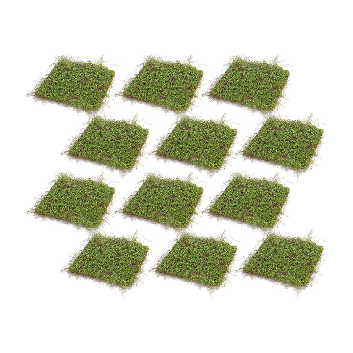 Melrose Int. Lifelike Moss Display Mat, Set of 12, Green/Brown - 66252DS