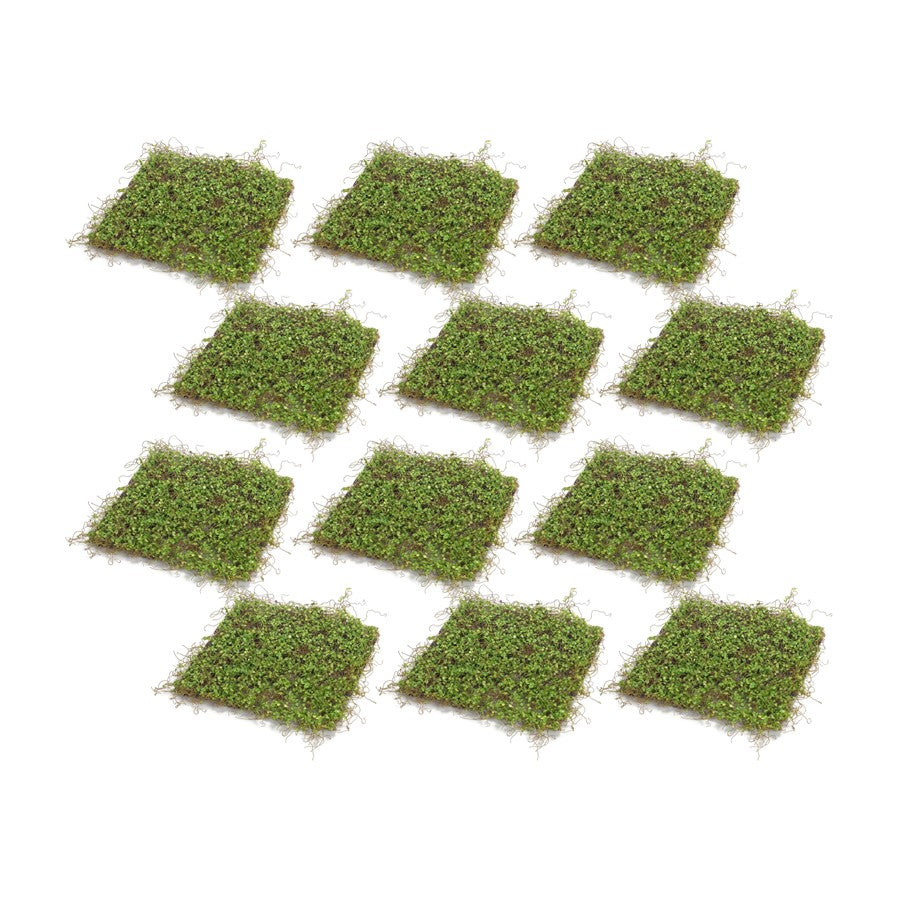 Melrose Int. Lifelike Moss Display Mat, Set of 12, Green/Brown - 66252DS