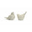 Melrose Ivory Terra Cotta Bird Figurine, Set of 4, Beige/Brown