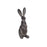 Melrose International Brown Long Ear Rabbit Statue, Set of 2