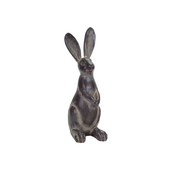 Melrose International Brown Long Ear Rabbit Statue, Set of 2