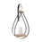 Melrose Hanging Bottle Vase, Teardrop Frame (Set of 2), Natural/Black