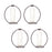 Melrose Modern Hanging Bottle Vase, Circle Stand, Set of 4, Grey - 66403DS