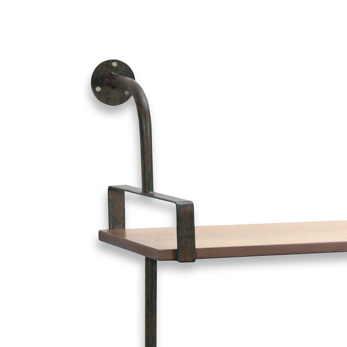 Melrose International Triple Shelf Wall Rack 34.25"H, Brown/Brown