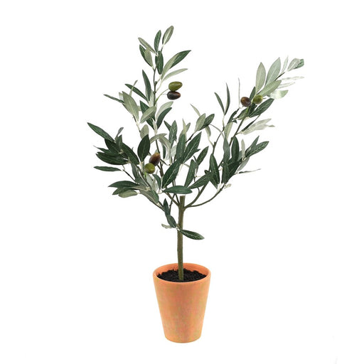 Melrose International Potted Olive Tree Topiary 22"H, Green - 67429DS