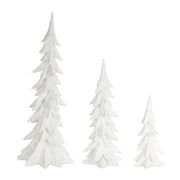 Melrose International Shimmer Tabletop Holiday Tree, Set of 3, White - 68940DS