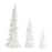 Melrose International Shimmer Tabletop Holiday Tree, Set of 3, White - 68940DS