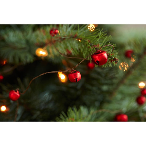 Melrose International Sleigh Bell Twine Strand, Set of 12, Red/Brown