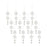 Melrose Jewel Tiered Snowflake Ornament Drop, Set of 12, Silver - 69184DS