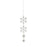 Melrose Jewel Tiered Snowflake Ornament Drop, Set of 12, Silver
