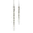 Melrose International Jewel Icicle Drop Ornament, Set of 12, Silver - 69185DS