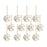 Melrose International Cotton Orb/Twine Hanger, Set of 12, White/Brown - 69420DS