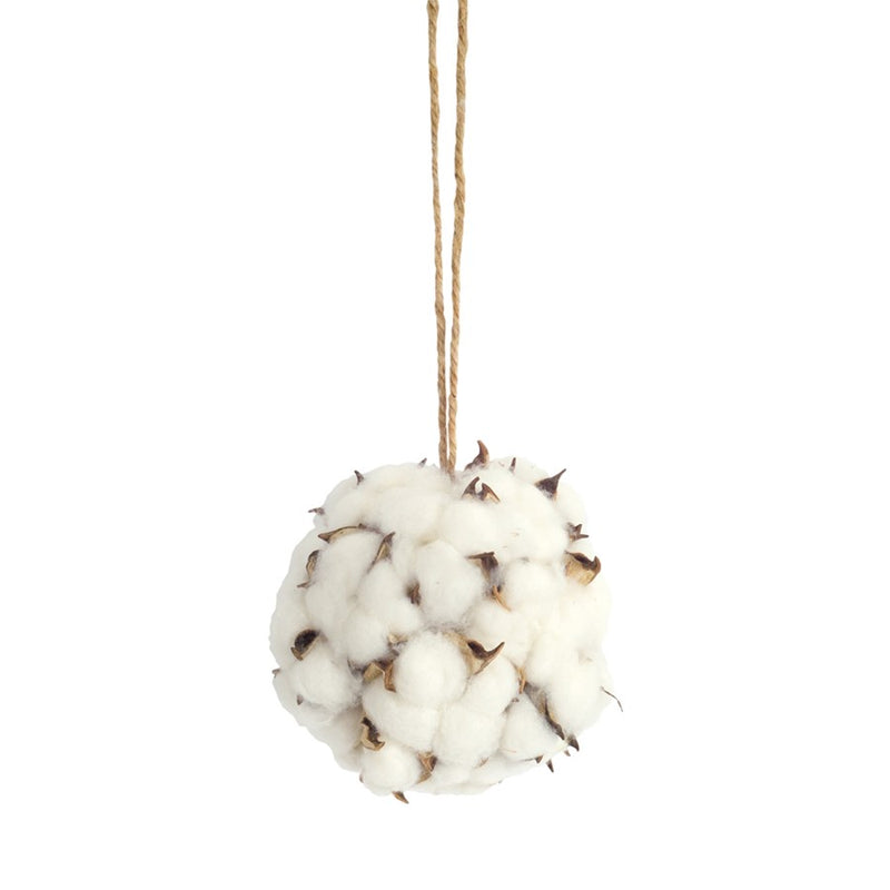 Melrose International Cotton Orb/Twine Hanger, Set of 12, White/Brown