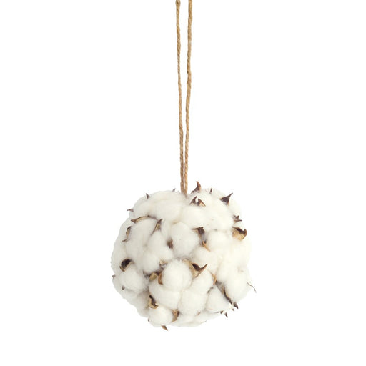 Melrose International Cotton Orb/Twine Hanger, Set of 12, White/Brown