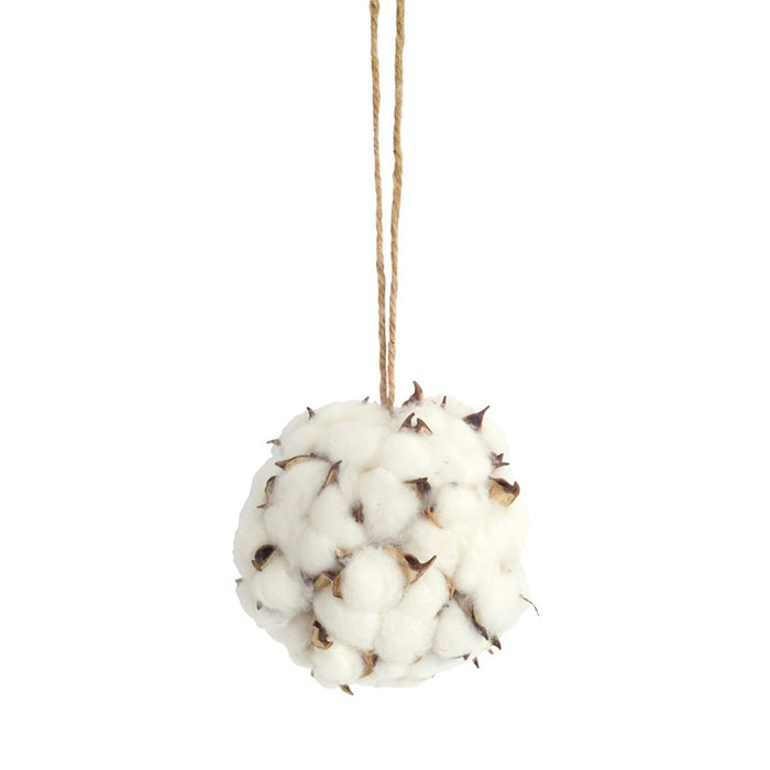 Melrose International Cotton Orb/Twine Hanger, Set of 12, White/Brown