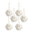 Melrose International Cotton Orb/Twine Hanger, Set of 6, White/Brown - 69421DS