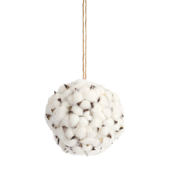 Melrose International Cotton Orb/Twine Hanger, Set of 6, White/Brown