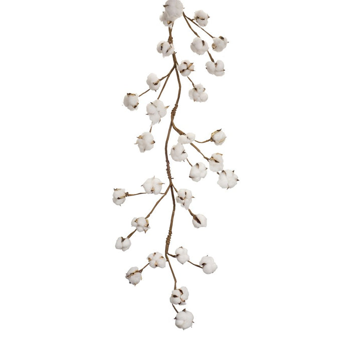 Melrose International Cotton Twig Garland, Set of 2, White/Brown