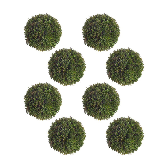 Melrose International Boxwood Sedum Orb, Set of 8, Green - 69479DS