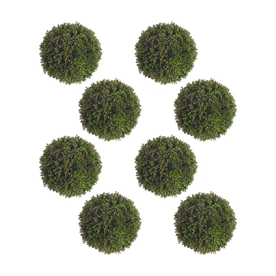 Melrose International Boxwood Sedum Orb, Set of 8, Green - 69479DS