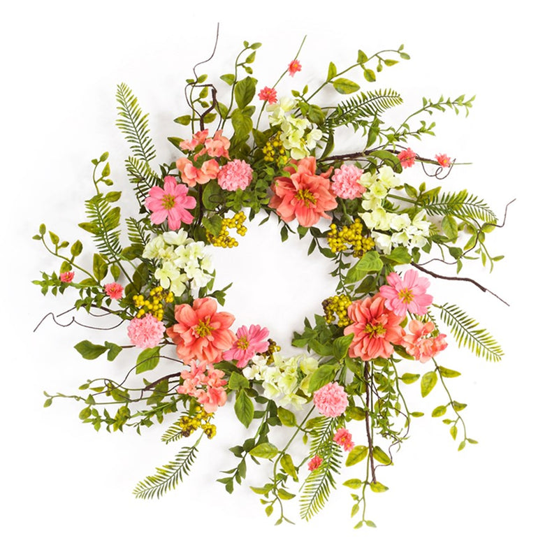 Melrose International Cosmos Berry Wreath 27"D, Multi - 70123DS
