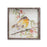 Melrose Wood Framed Watercolor Bird Plaque, Set of 2, Brown/White