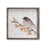 Melrose Wood Framed Watercolor Bird Plaque, Set of 2, Brown/White
