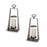 Melrose Metal Candle Holder/Tapered Frame, Set of 2, Brown/Black - 70321DS