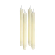 Melrose LED Wax Taper Candle/Moving Flame, Set of 4, Beige - 70570DS