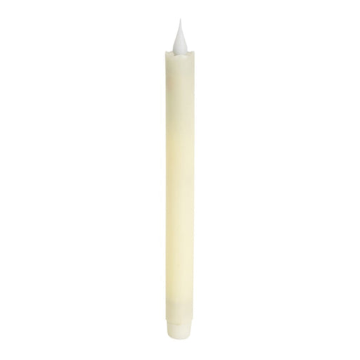 Melrose LED Wax Taper Candle/Moving Flame, Set of 4, Beige