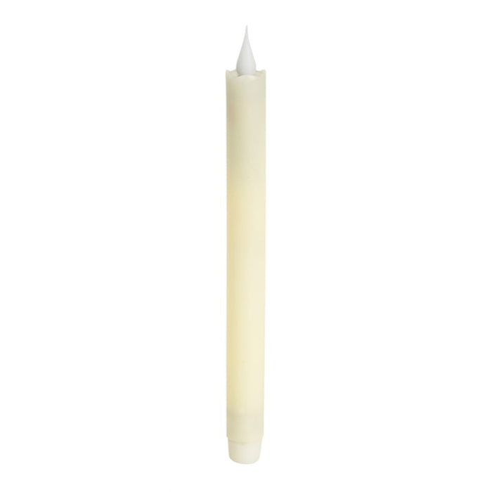 Melrose LED Wax Taper Candle/Moving Flame, Set of 4, Beige