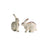 Melrose International Rabbit Figurine, Set of 2, White/Brown
