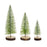 Melrose Mini Bottle Brush Holiday Tree/Snowy Accent, Set of 12, Green